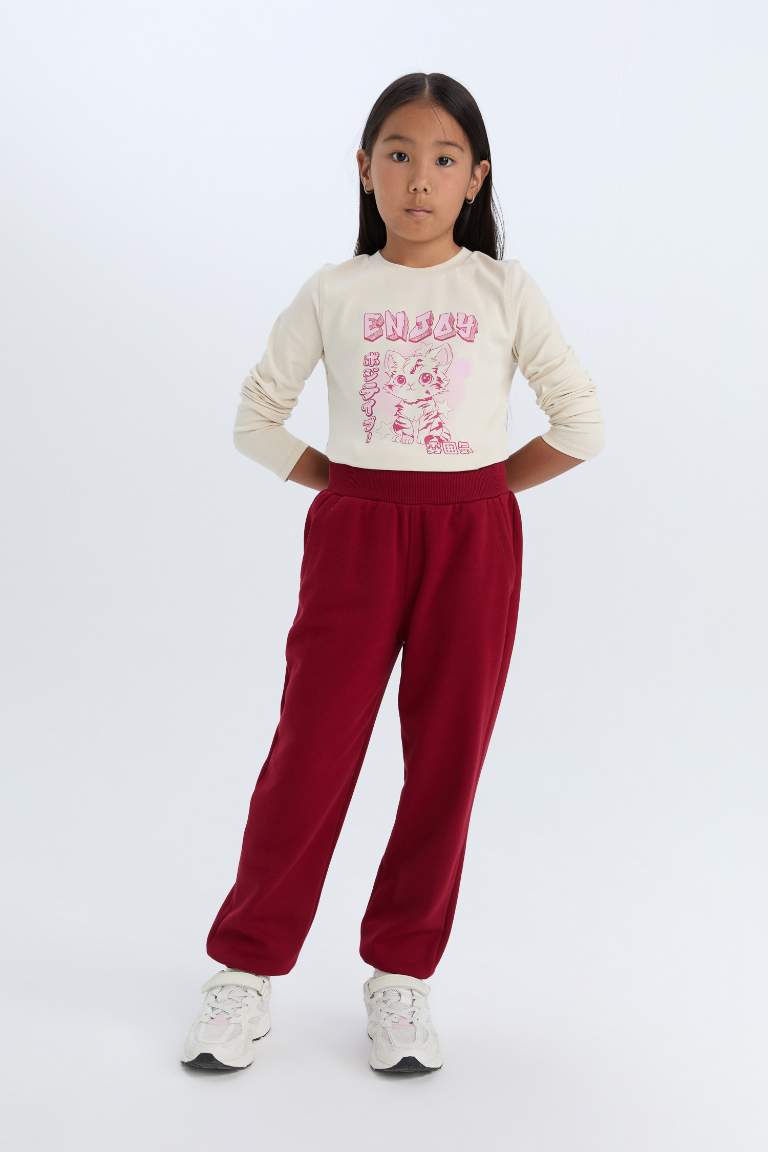 Pantalon Jogging basique avec poches pour fille