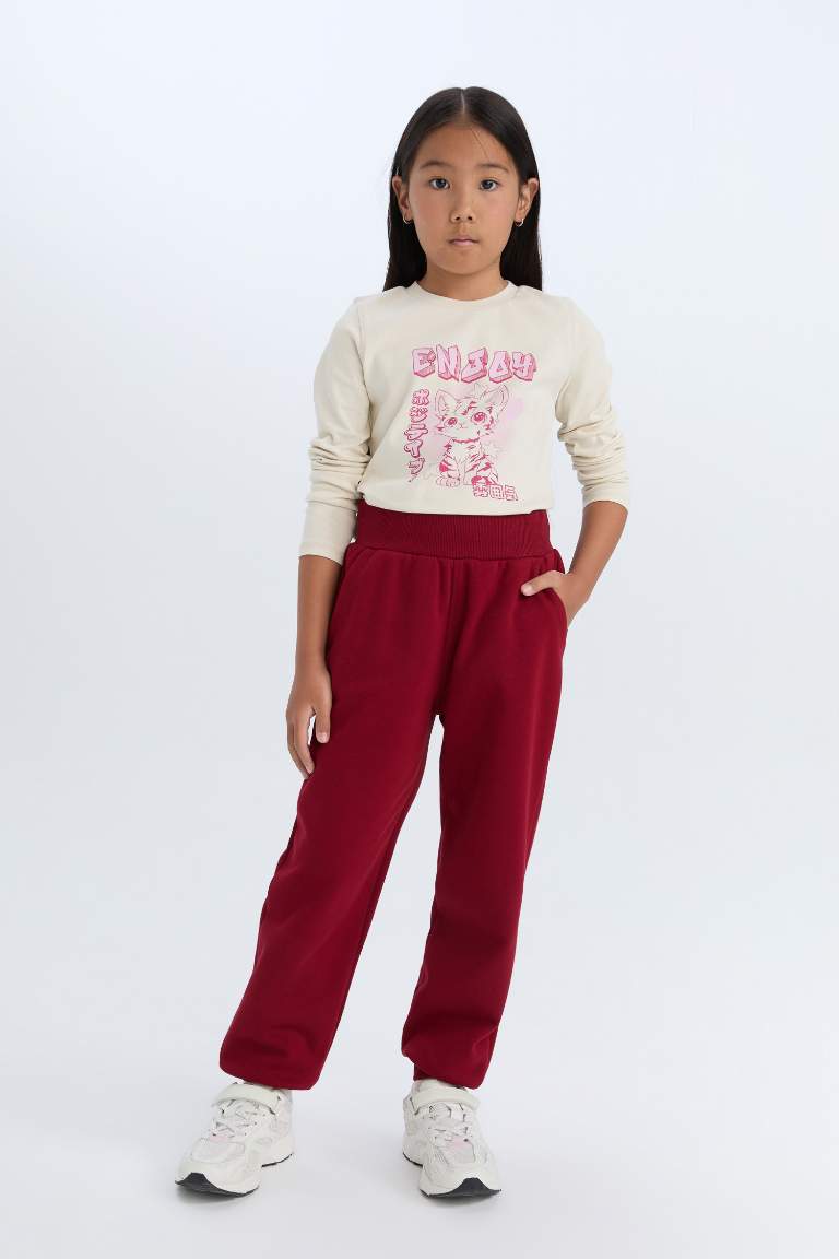 Pantalon Jogging basique avec poches pour fille