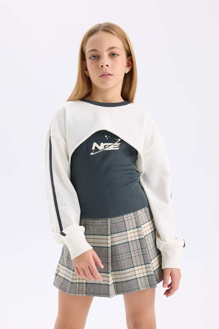 Girl Crew Neck Digital Printed Sweatshirt