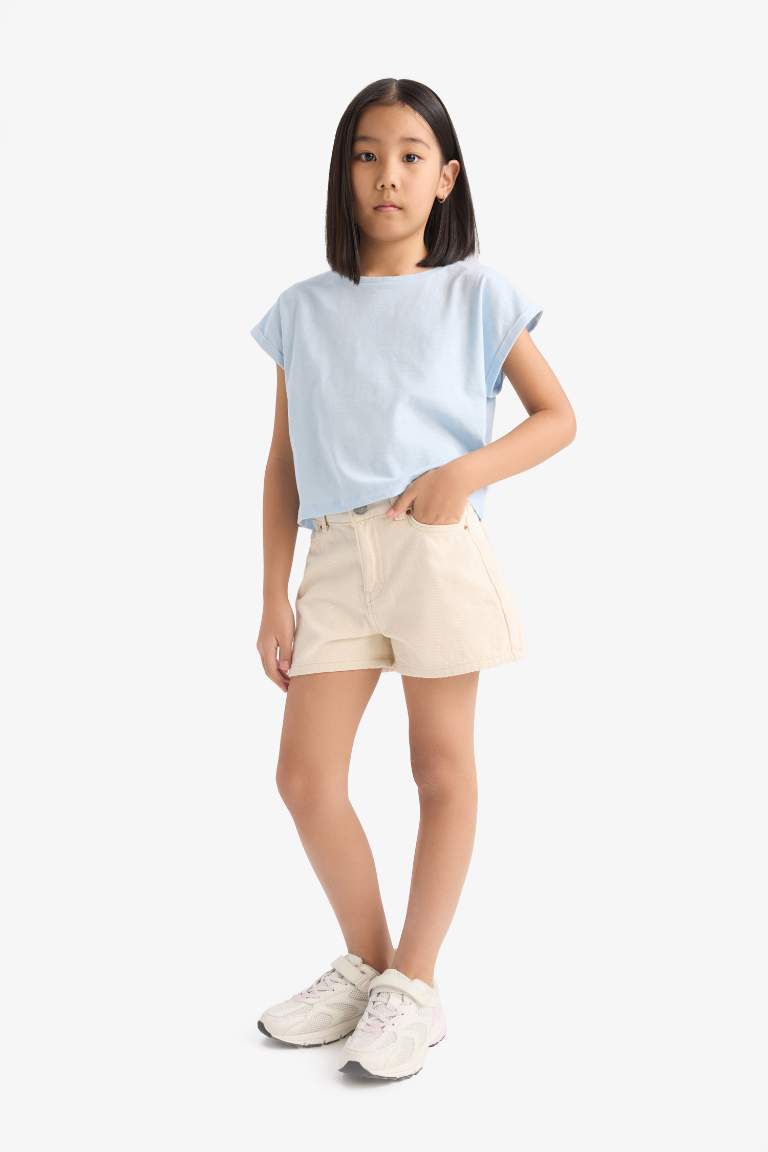 Girl Gabardine Shorts