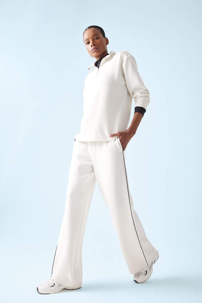 DeFactoFit Wide Leg Geniş Paça Standart Boy Modal Sporcu İnce Pantolon