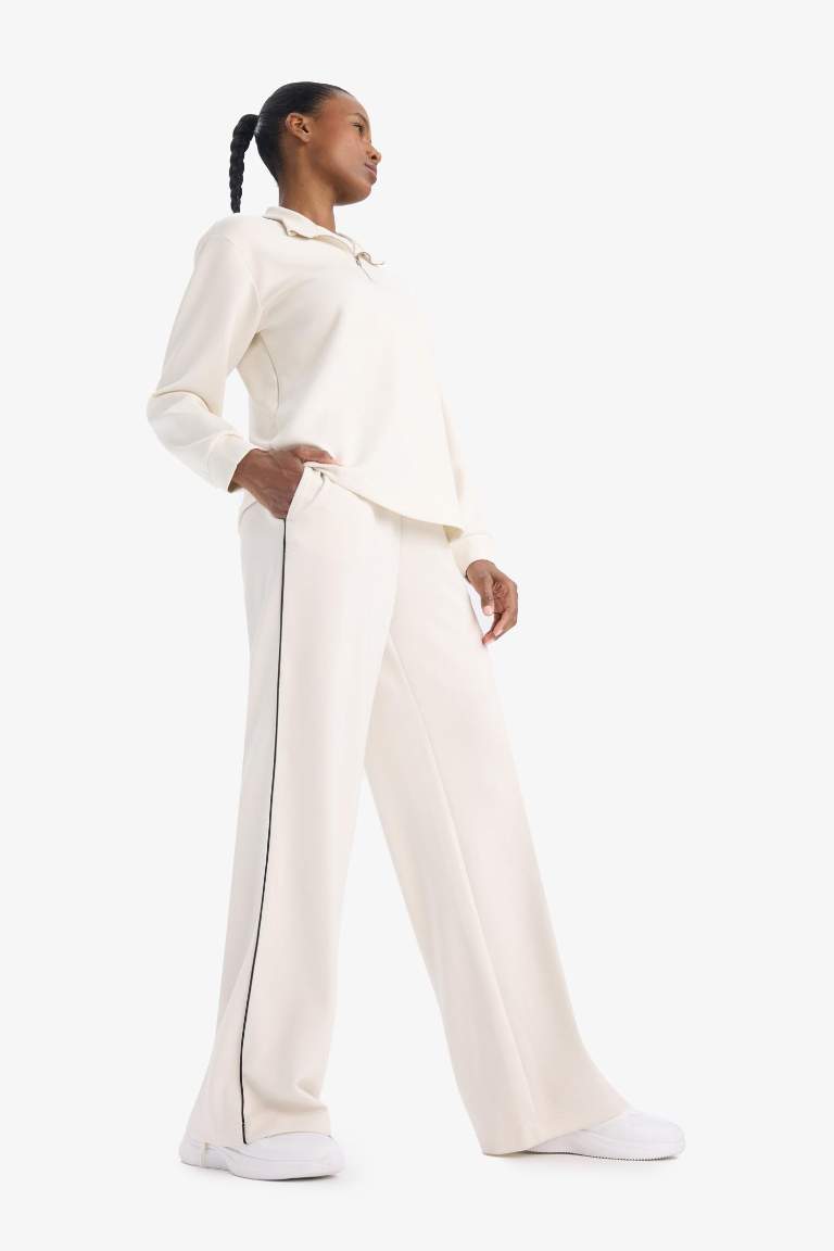 DeFactoFit Wide Leg Geniş Paça Standart Boy Modal Sporcu İnce Pantolon