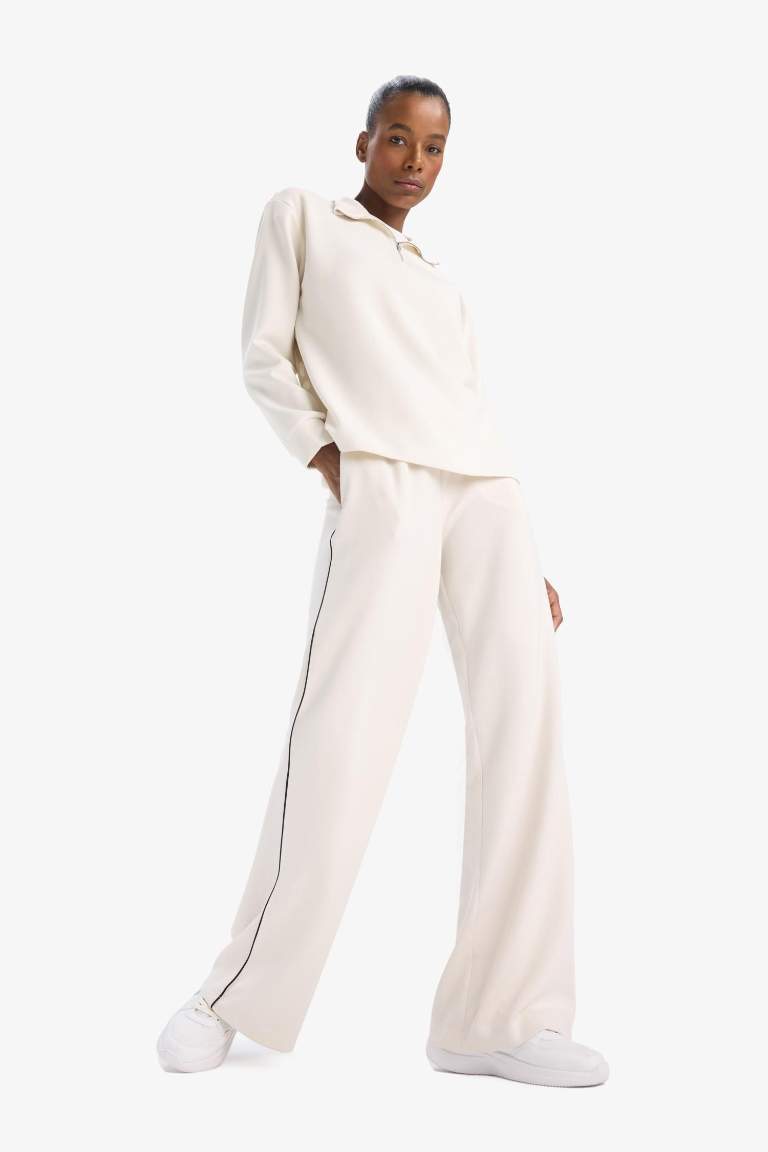 DeFactoFit Wide Leg Geniş Paça Standart Boy Modal Sporcu İnce Pantolon