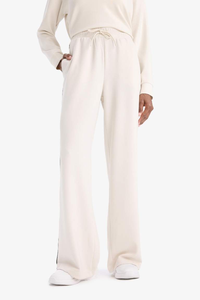 DeFactoFit Wide Leg Geniş Paça Standart Boy Modal Sporcu İnce Pantolon