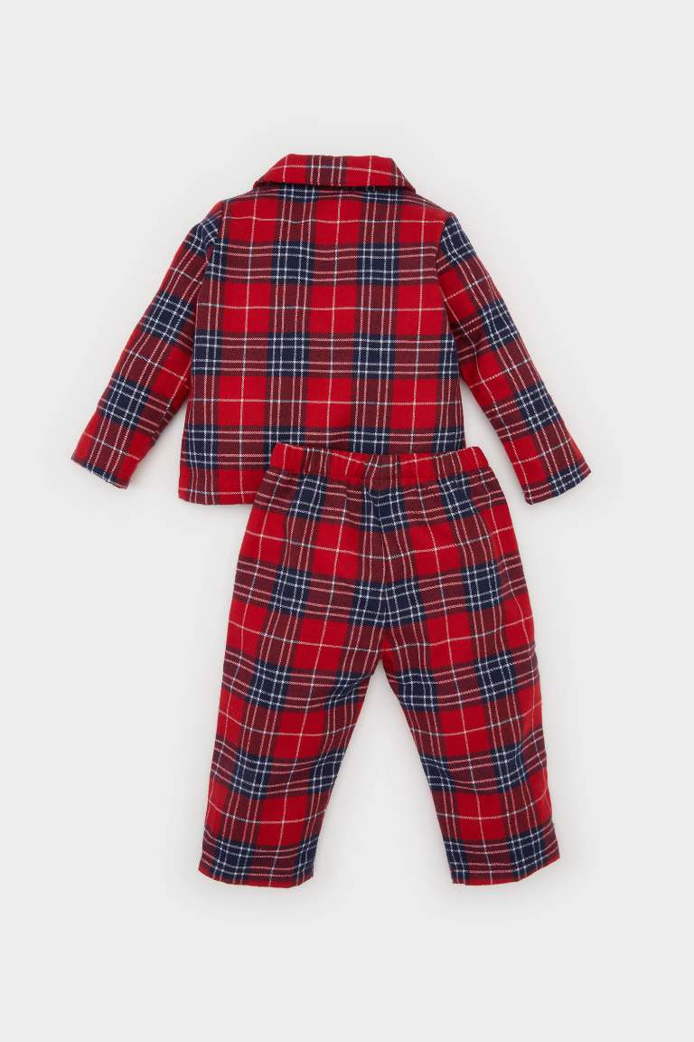 Baby Boy Christmas Themed Top Bottom 2 Piece Pajama Set