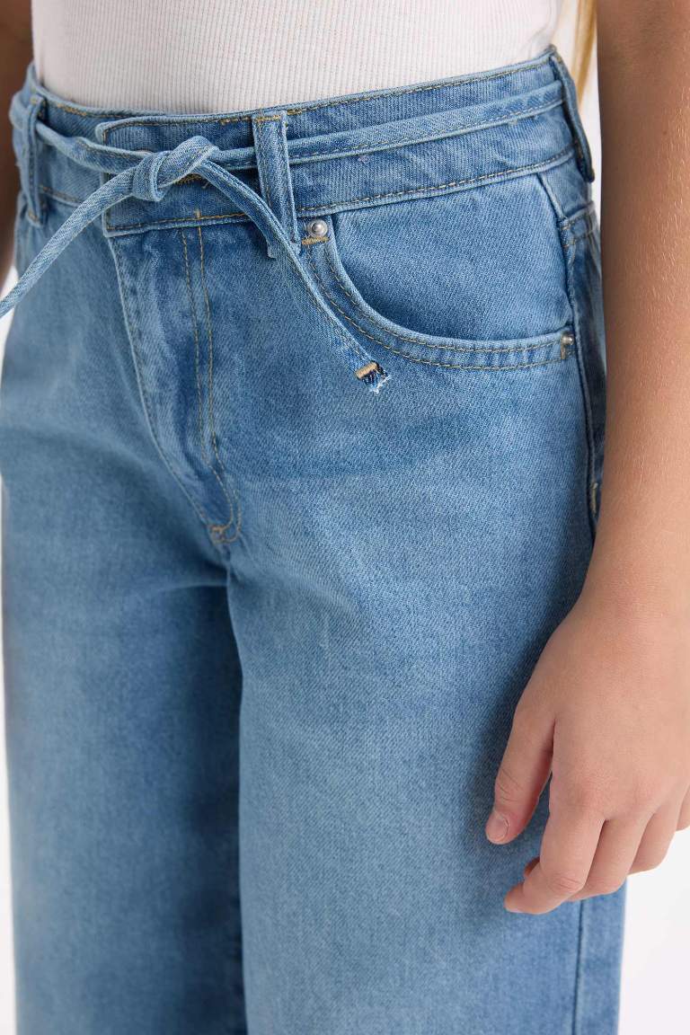 Pantalon Jean à jambe large pour fille