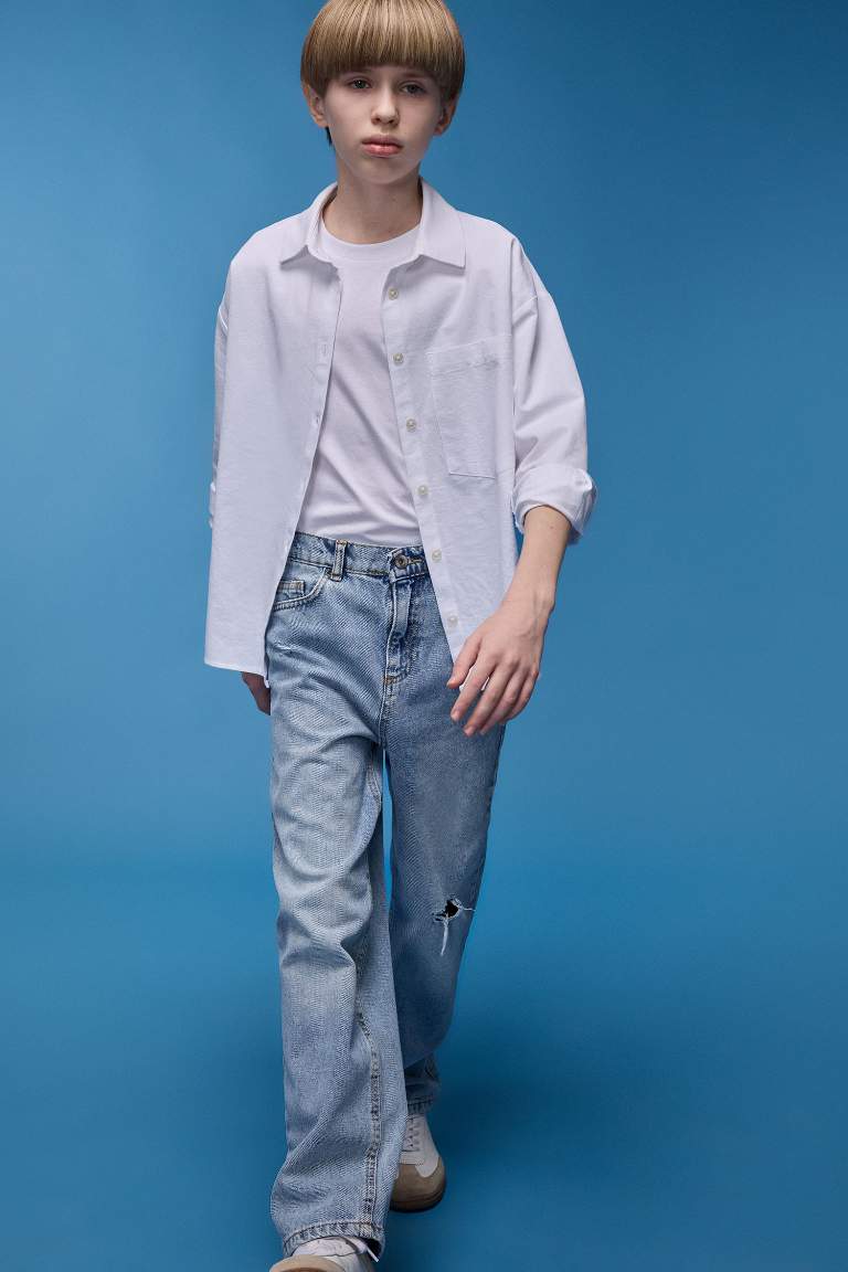 Boy Loose Fit Straight Leg Jeans