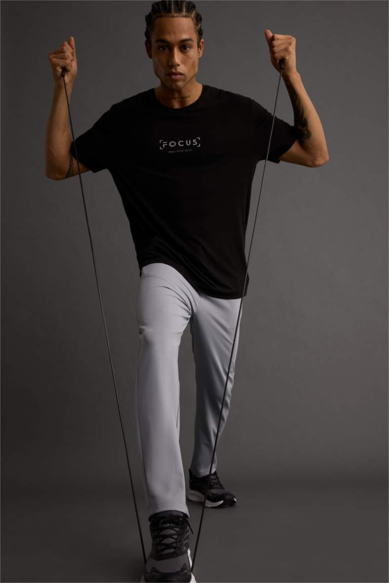 DeFactoFit Slim Fit Dar Kesim Standart Paça Sporcu Jogger Eşofman Altı