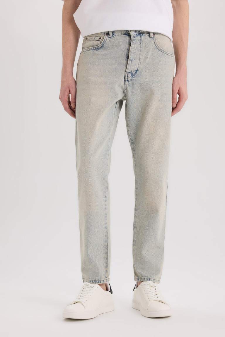 %100 Pamuk 90's Slim Fit Dar Kalıp Yüksek Bel Dar Paça Jean Pantolon