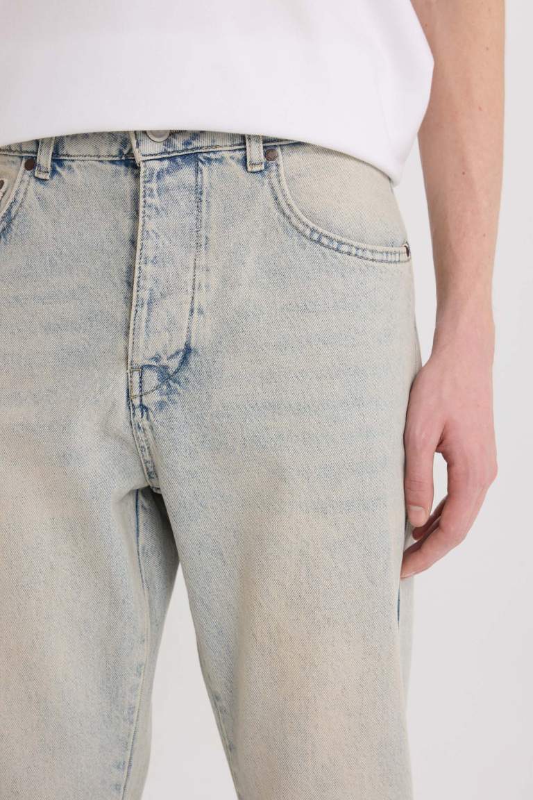 Pantalon Jean coupe slim taille haute et jambes ajustées Style des années 90