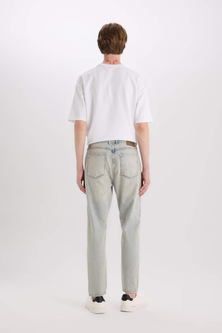 90’S Slim Fit Super Skinny Hem Cotton Trousers