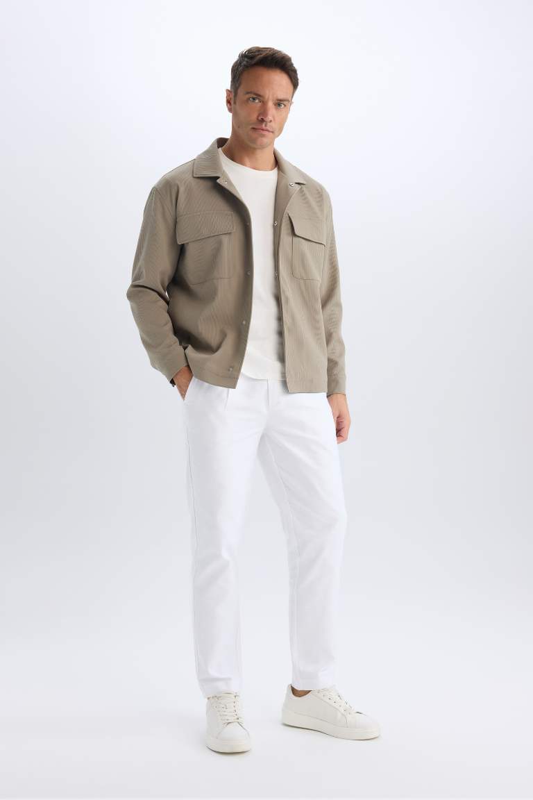 Relax Fit Polo Neck Shirt Jacket