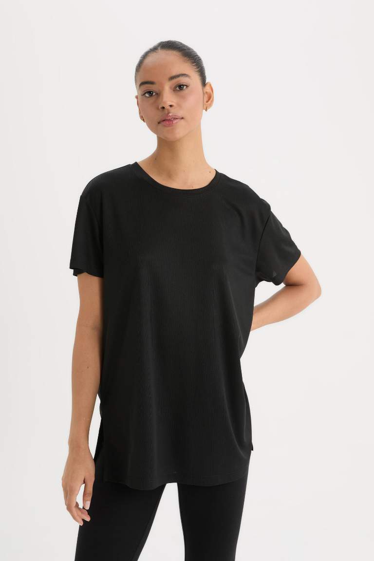 DeFactoFit Oversize Fit Crew Neck Sport T-Shirt