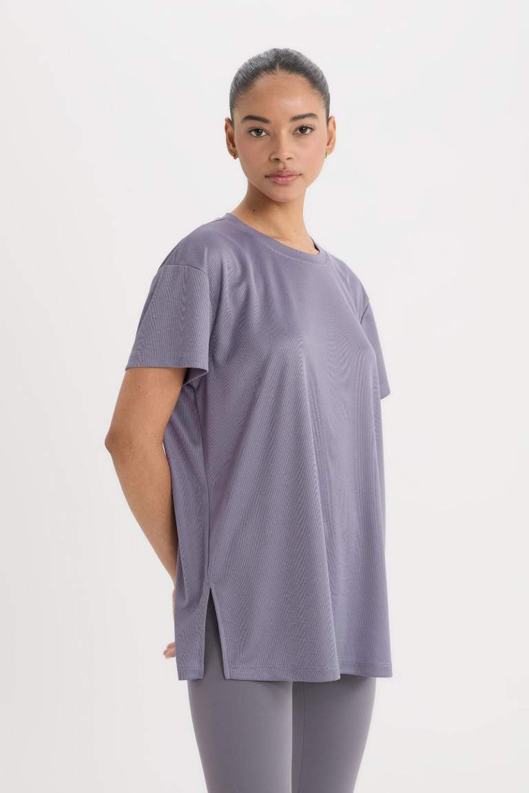 DeFactoFit Oversize Fit Crew Neck Sport T-Shirt