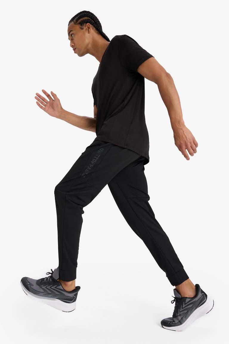 DeFactoFit Sporcu Standart Fit Jogger Eşofman Altı İçi Yumuşak Tüylü Skuba Dalgıç Kumaş