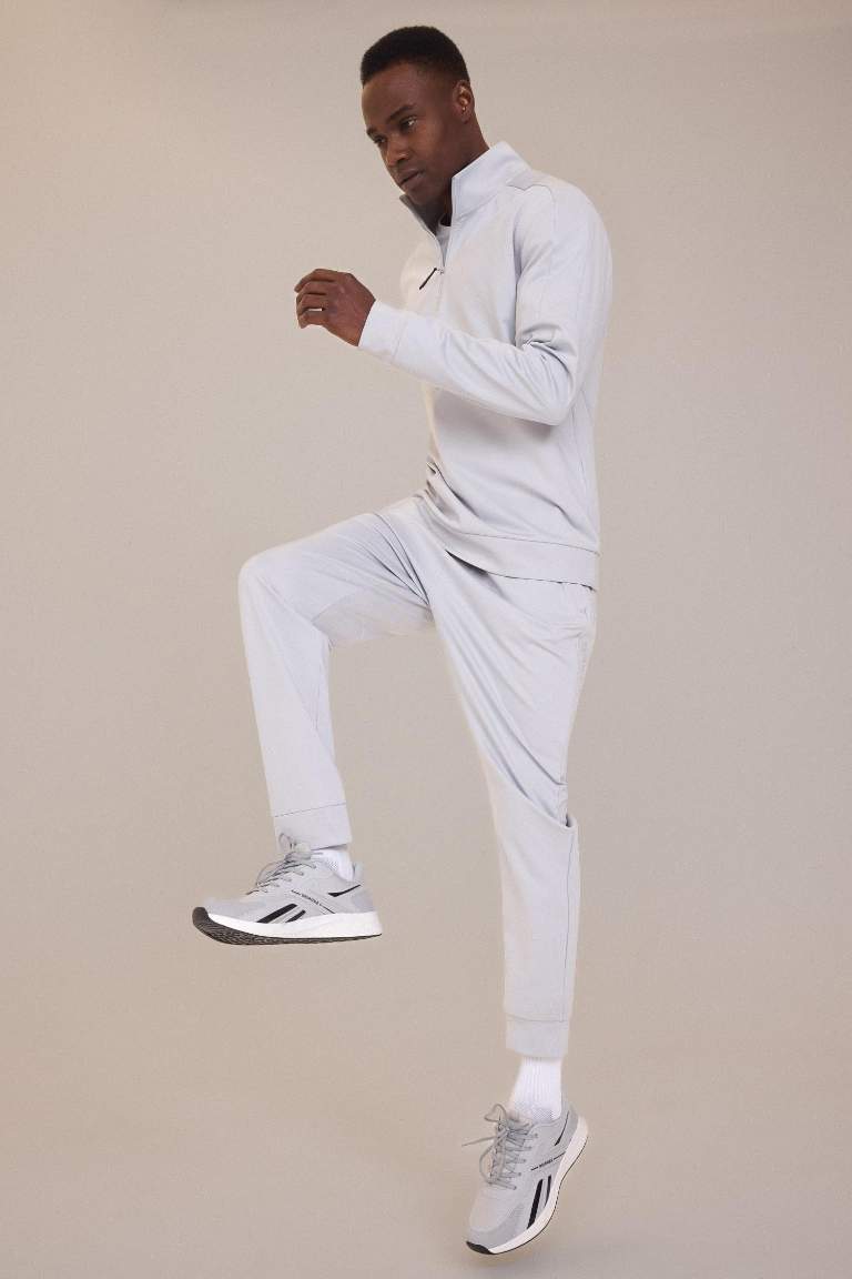 DeFactoFit Sporcu Standart Fit Jogger Eşofman Altı İçi Yumuşak Tüylü Skuba Dalgıç Kumaş