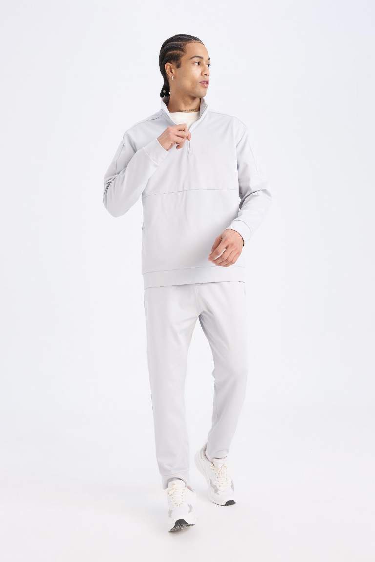 DeFactoFit Sporcu Standart Fit Jogger Eşofman Altı İçi Yumuşak Tüylü Skuba Dalgıç Kumaş