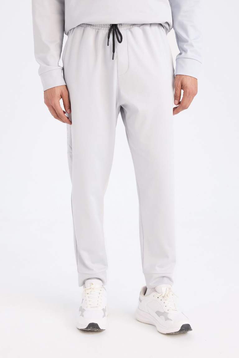 DeFactoFit Sporcu Standart Fit Jogger Eşofman Altı İçi Yumuşak Tüylü Skuba Dalgıç Kumaş