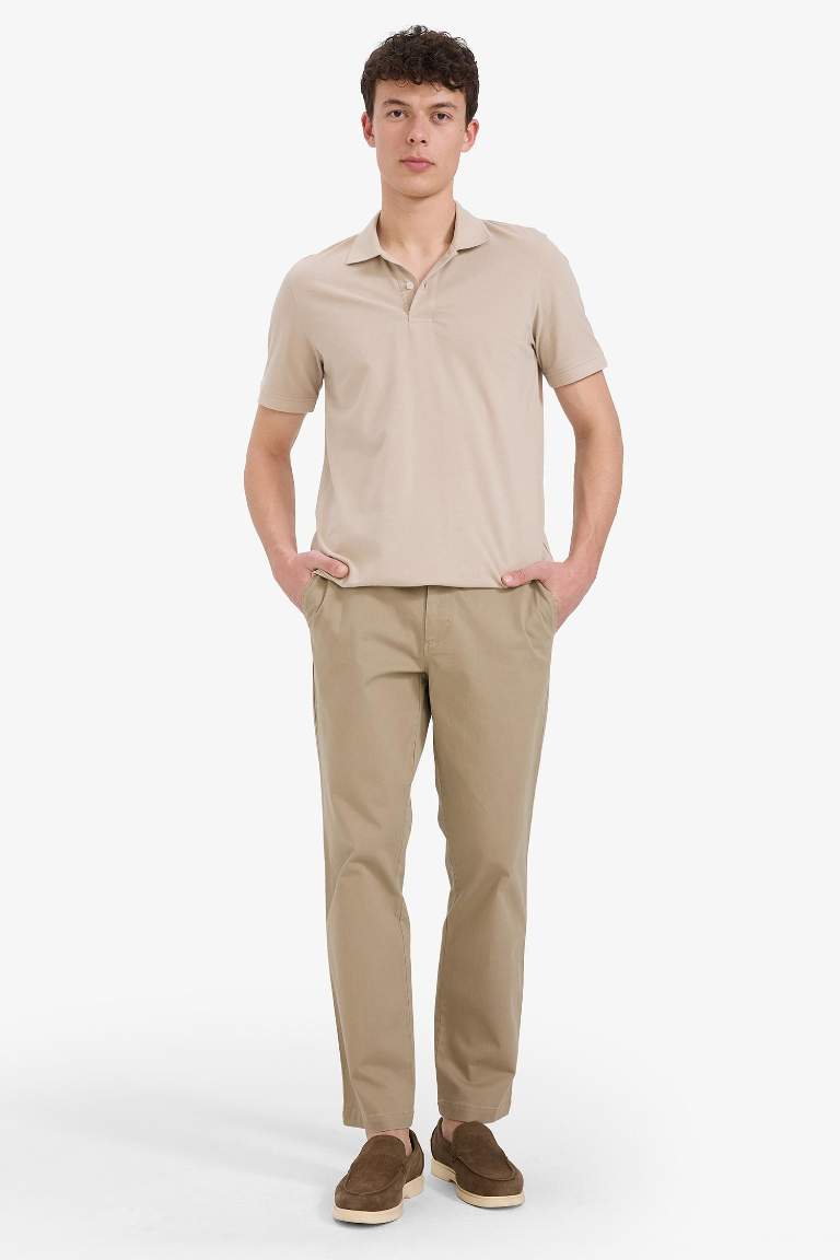 Regular Fit Normal Kesim Cepli Düz Paça Chino Pantolon