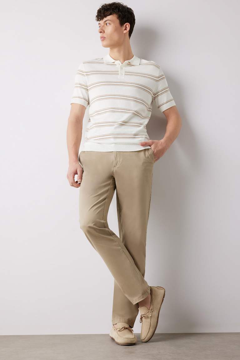 Прямые брюки Chino из канвы