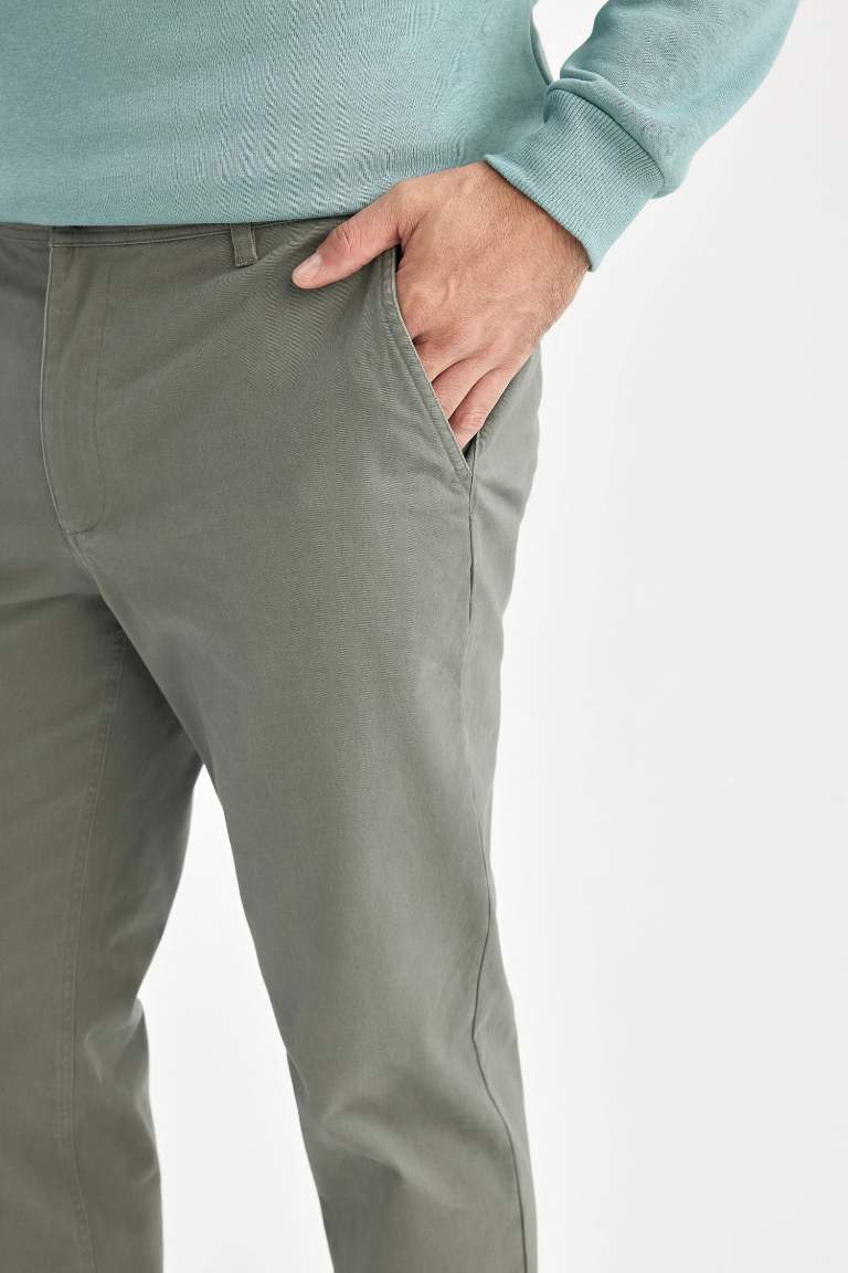 Regular Fit Normal Kesim Yazlık Düz Paça Chino Kanvas Pantolon