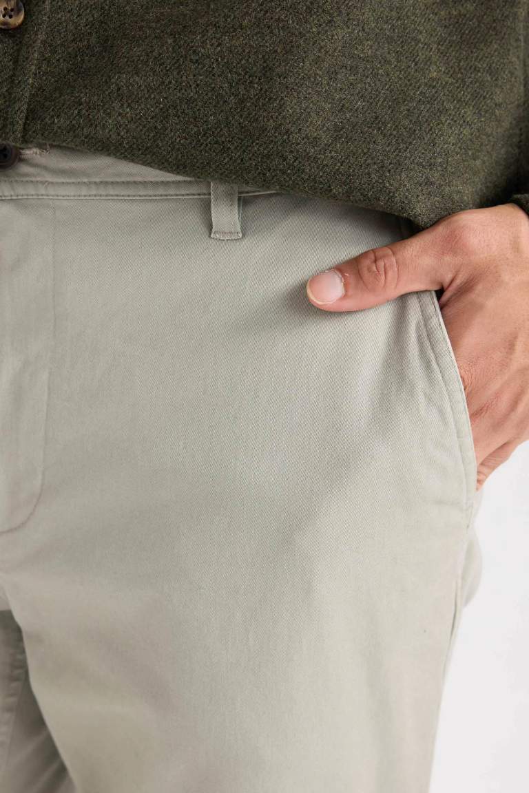 Regular Fit Normal Kesim Yazlık Düz Paça Chino Kanvas Pantolon