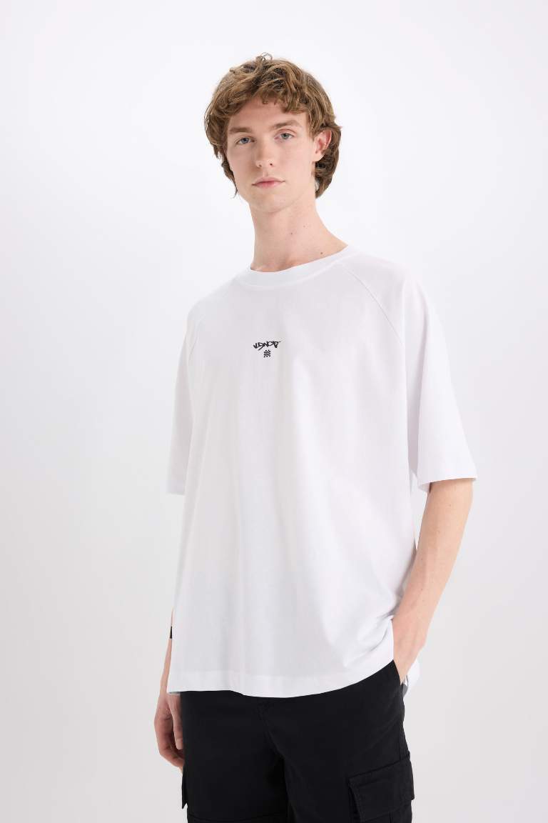 Loose Fit Crew Neck Printed T-Shirt