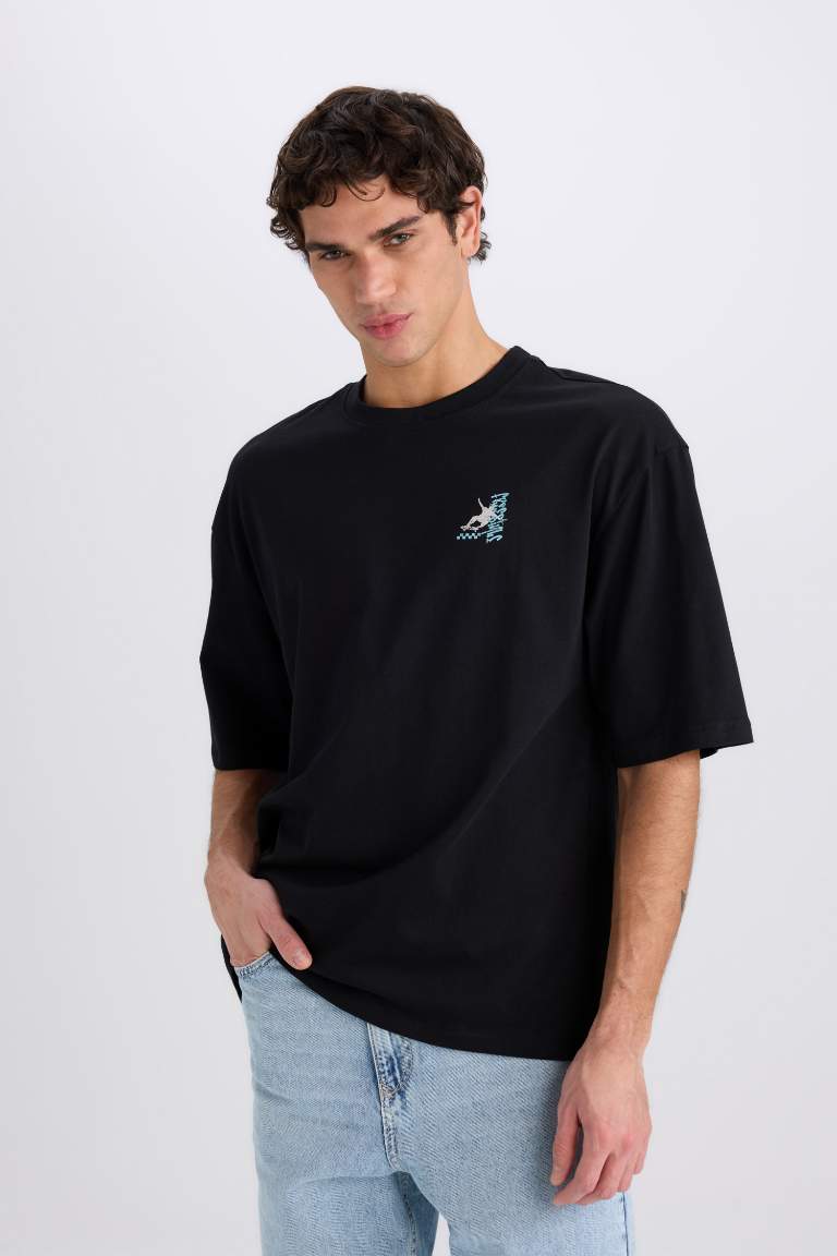 Loose Fit Crew Neck Printed T-Shirt