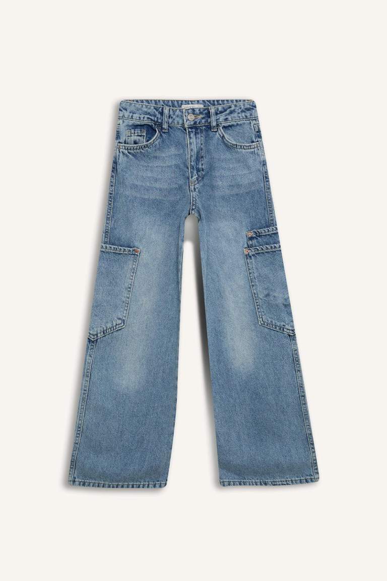 Girl Wide Leg Cargo Wide Leg Jeans