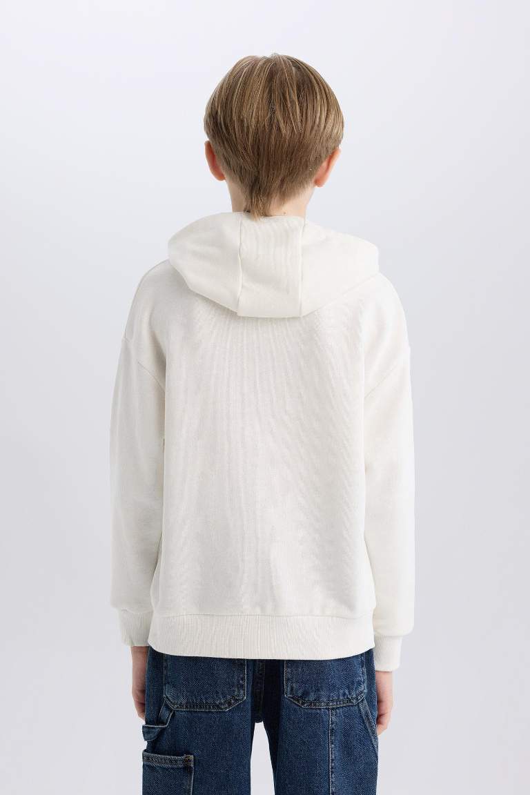 Boy Oversize Fit Hooded Sweatshirt