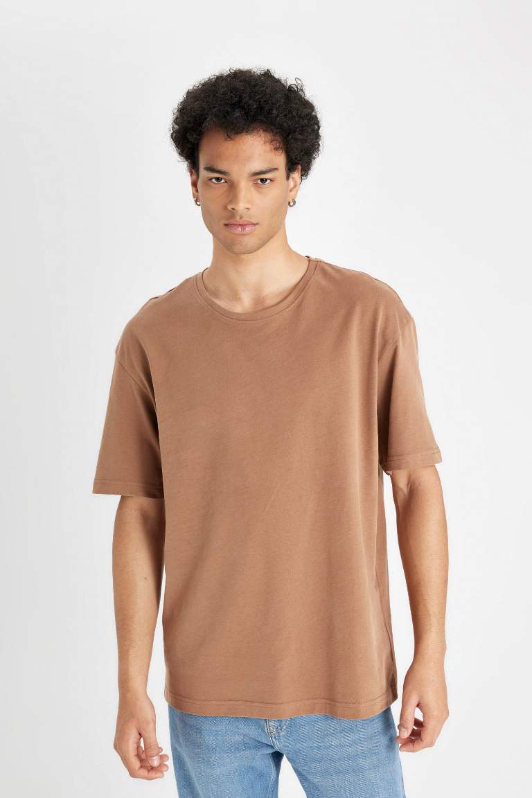 Boxy Fit Crew Neck Basic T-Shirt