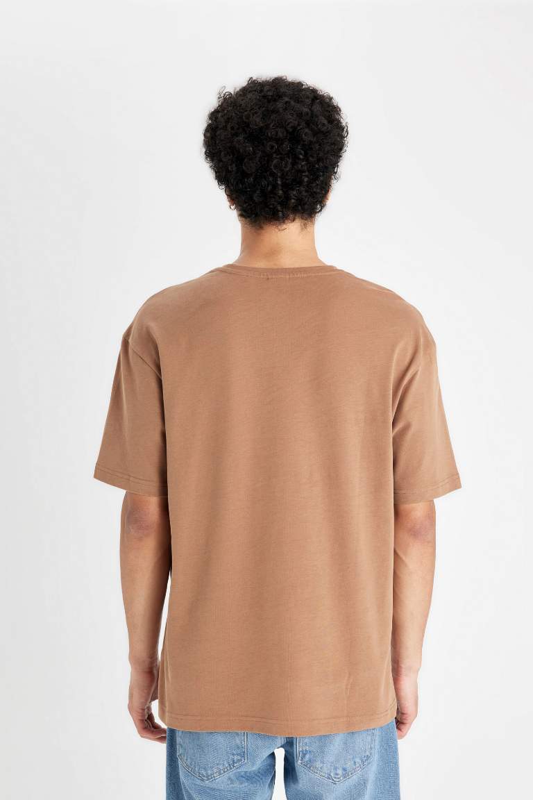 Boxy Fit Crew Neck Basic T-Shirt