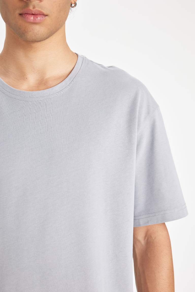 Boxy Fit Crew Neck Basic T-Shirt