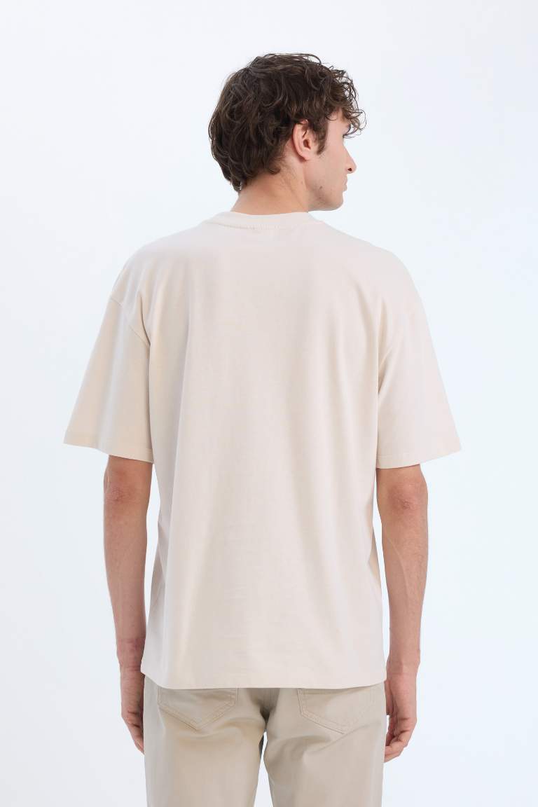 Boxy Fit Crew Neck Basic T-shirt