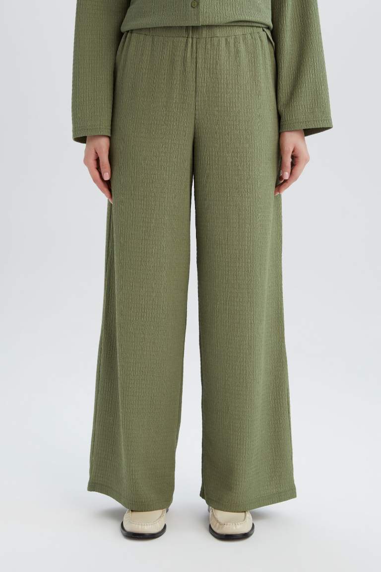 Traditional Straight Fit Crepe Trousers