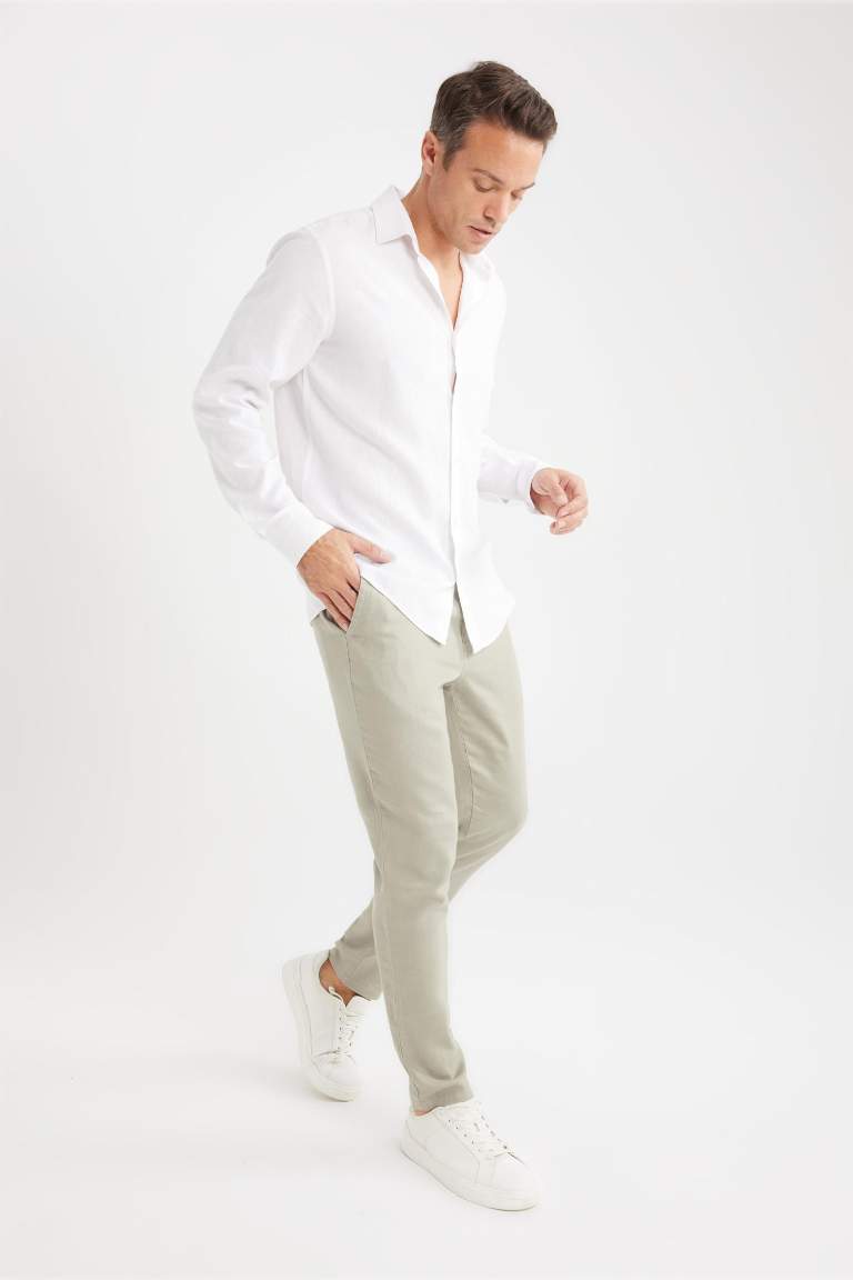 Straight Leg Linen Summer Joggers