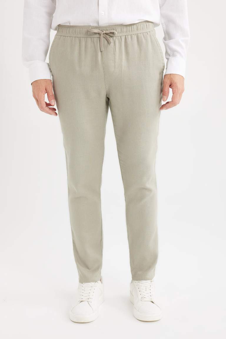 Straight Leg Linen Summer Joggers