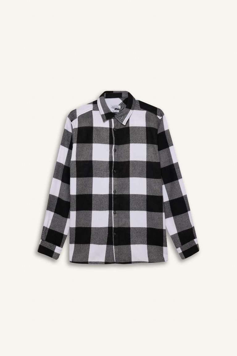 Regular Fit Polo Yaka Pamuklu Uzun Kollu Gömlek