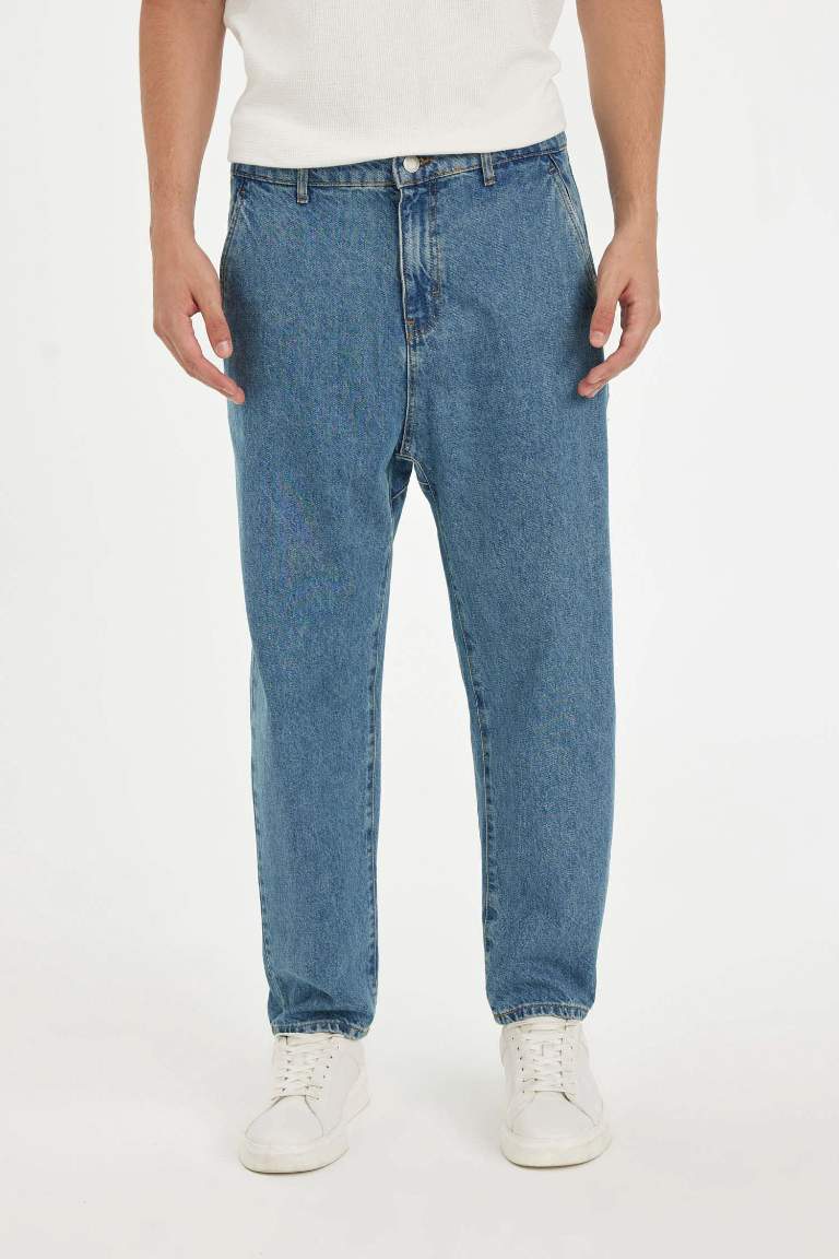 relaxed slouchy fıt деним кең етек Шалбар