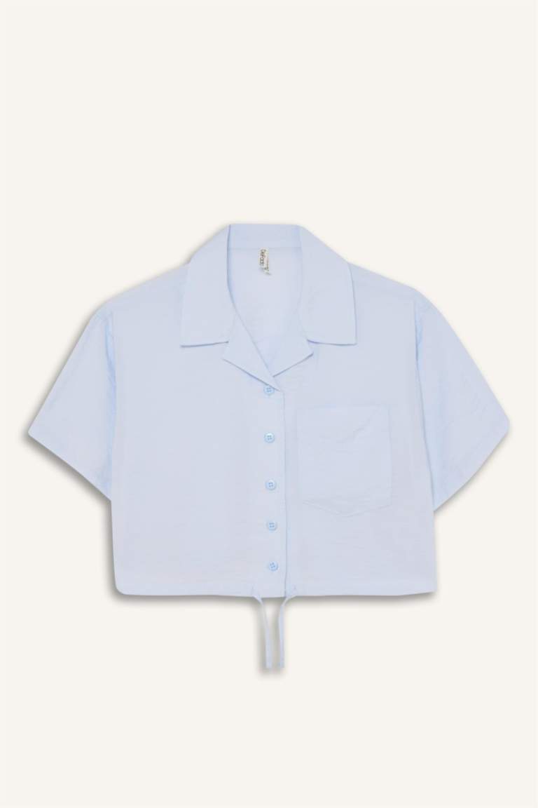 Girl Short Sleeve Crop Shirt