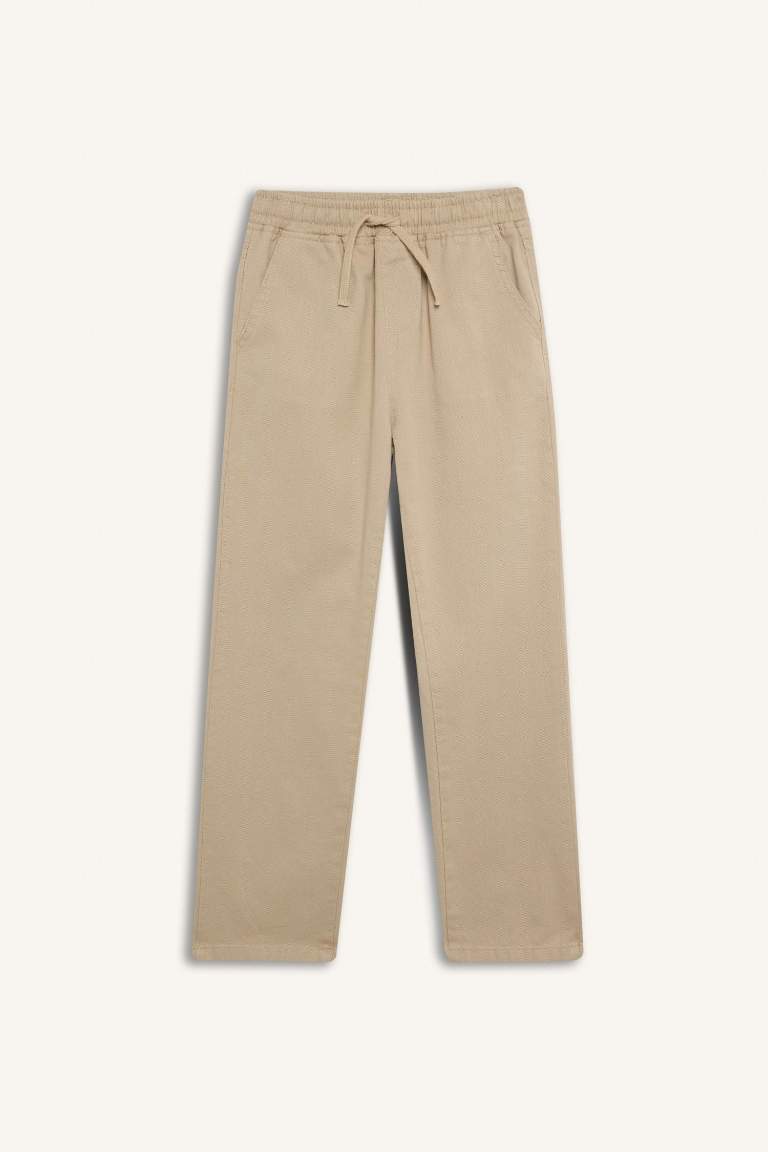 Pantalon en gabardine à coupe droite pour garçon