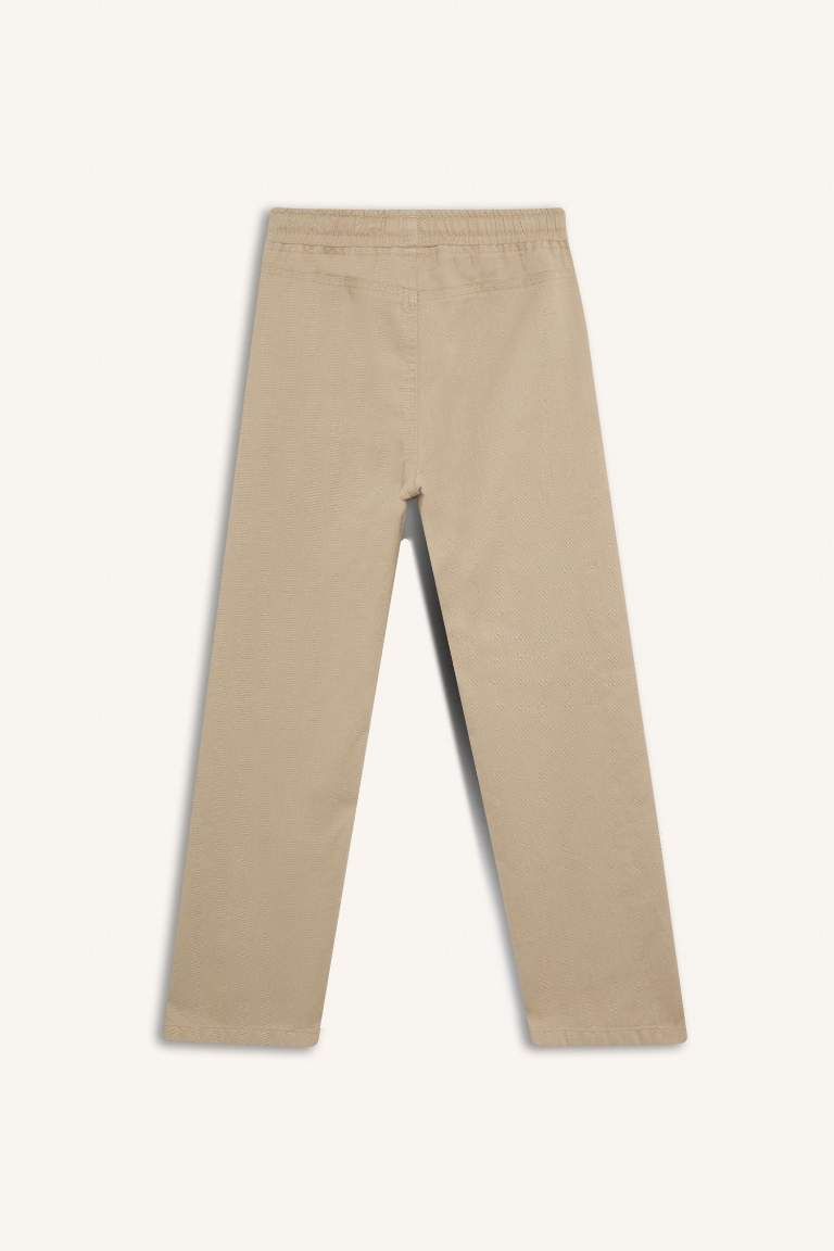 Pantalon en gabardine à coupe droite pour garçon