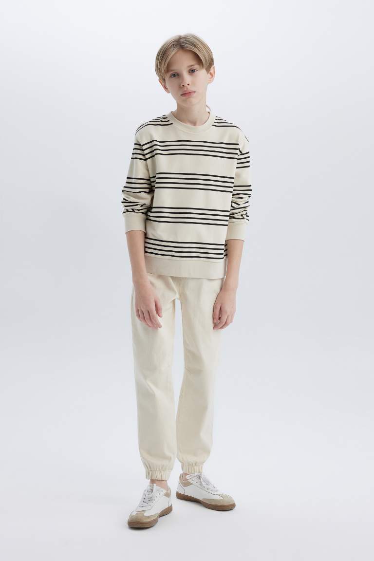 Boy Crew Neck Striped Sweatshirt