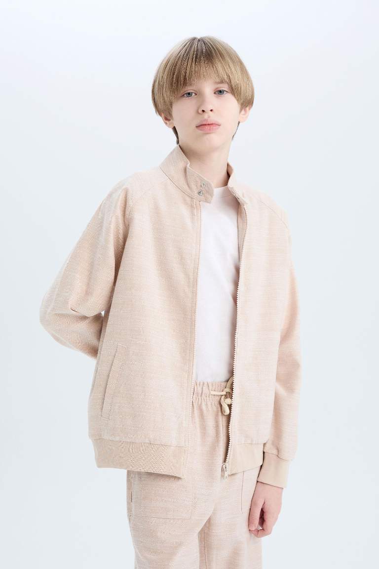 Boy College Collar Bomber Jacket