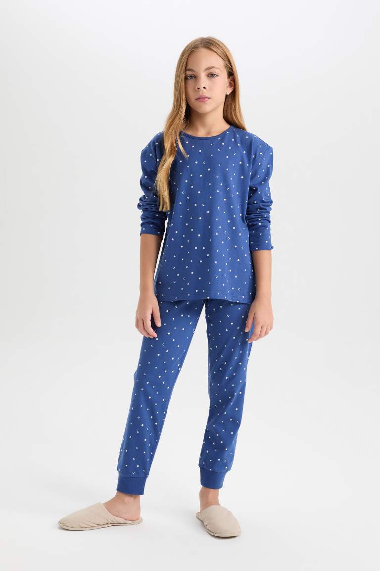 Pyjama pour Fille Top à manches longues à motifs et Bas à taille élastique