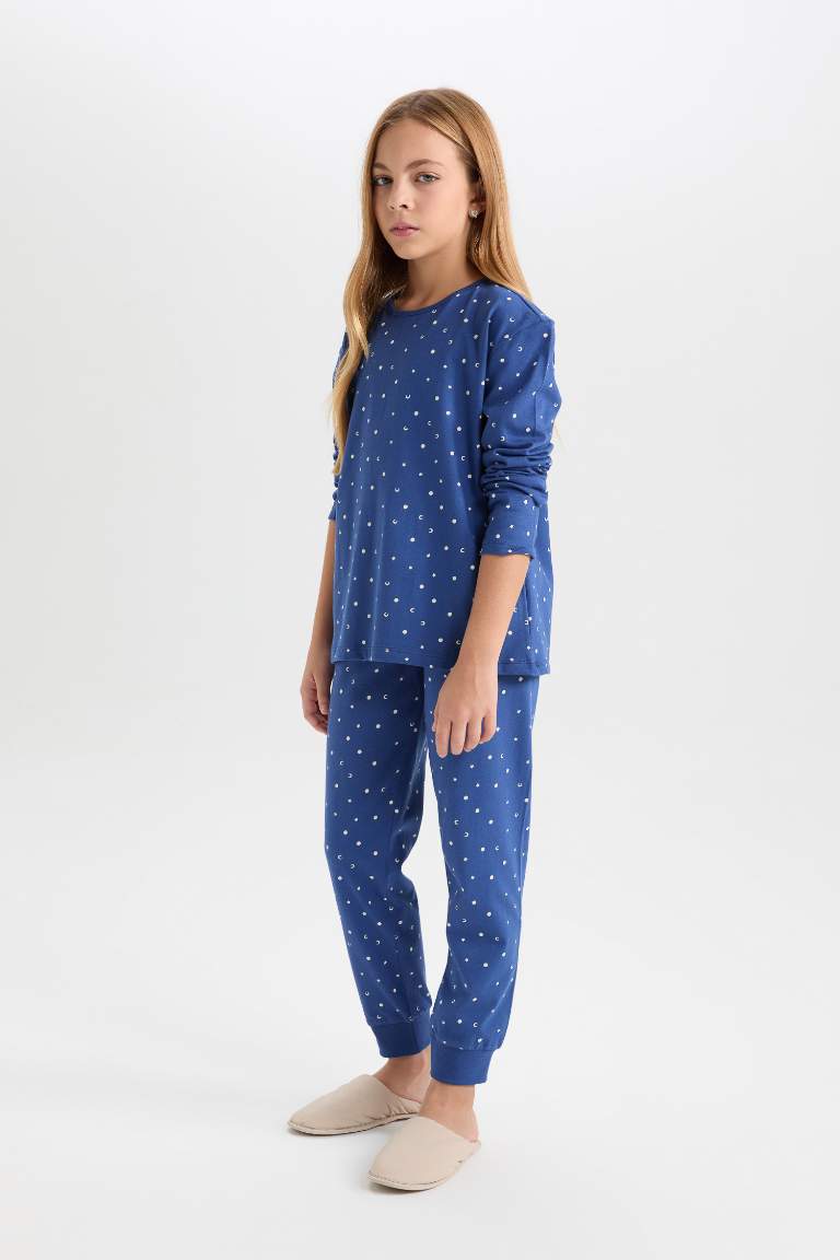 Pyjama pour Fille Top à manches longues à motifs et Bas à taille élastique