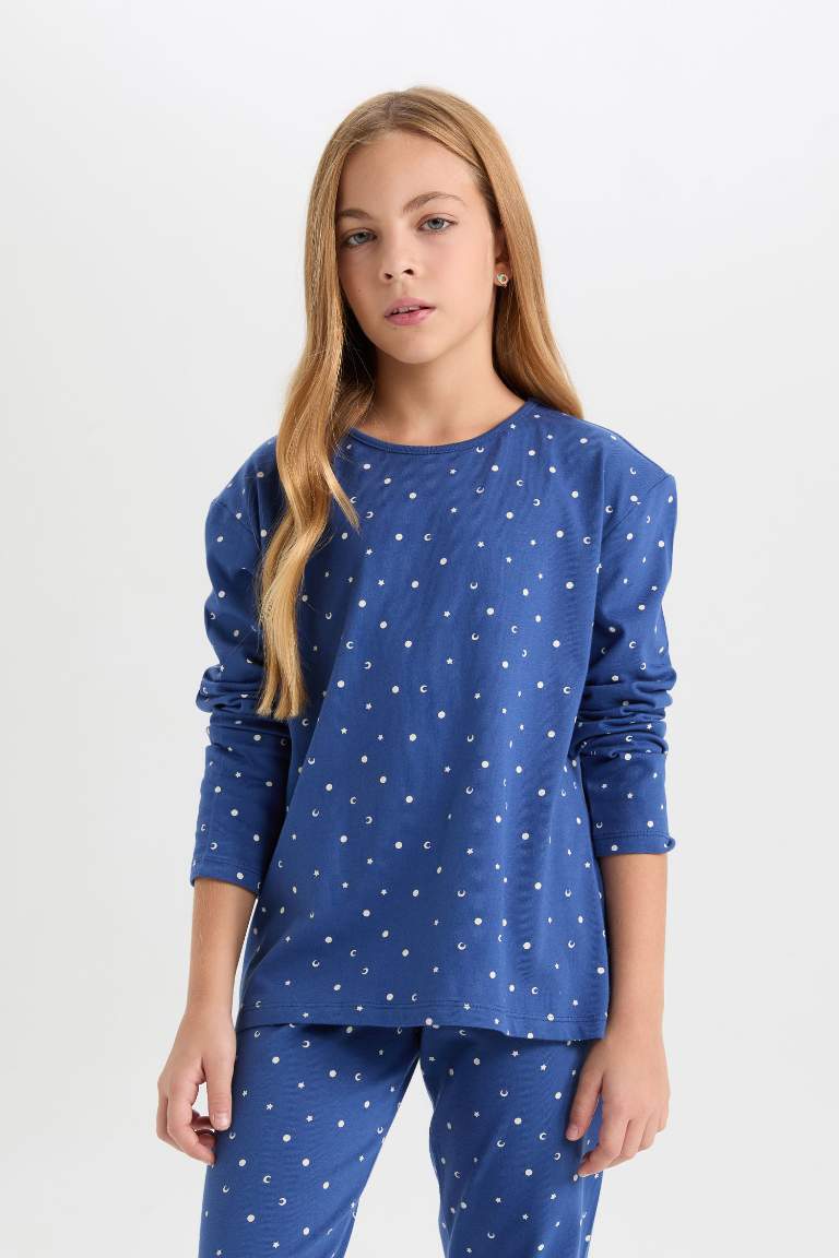 Pyjama pour Fille Top à manches longues à motifs et Bas à taille élastique