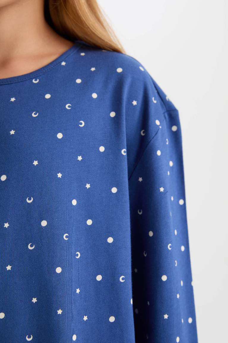 Pyjama pour Fille Top à manches longues à motifs et Bas à taille élastique