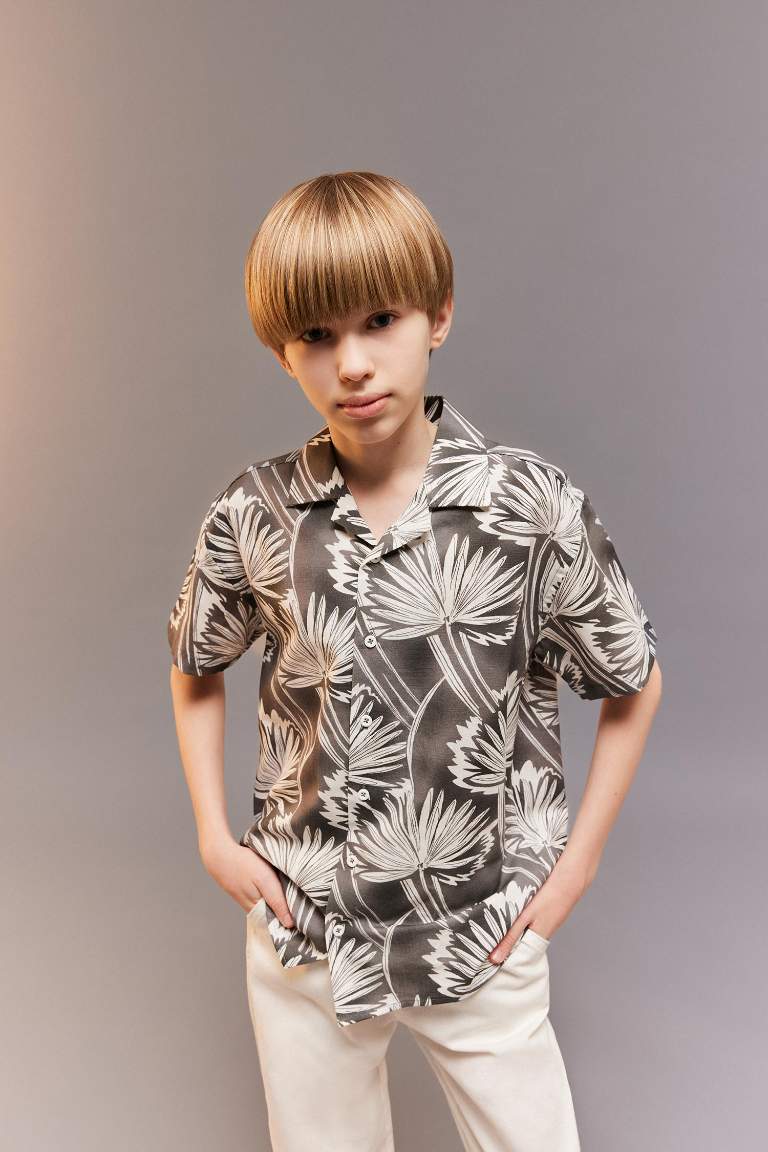 Boy Oversize Fit Polo Neck Short-Sleeve Shirt