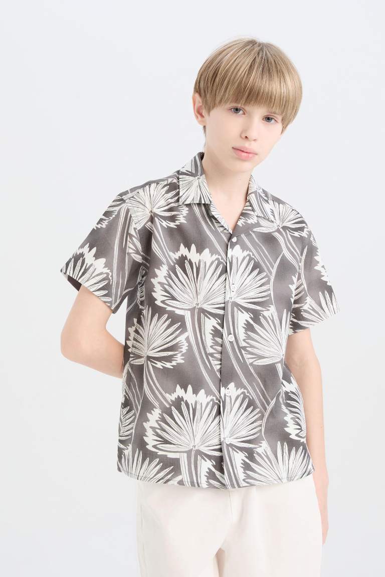 Boy Oversize Fit Polo Neck Short-Sleeve Shirt